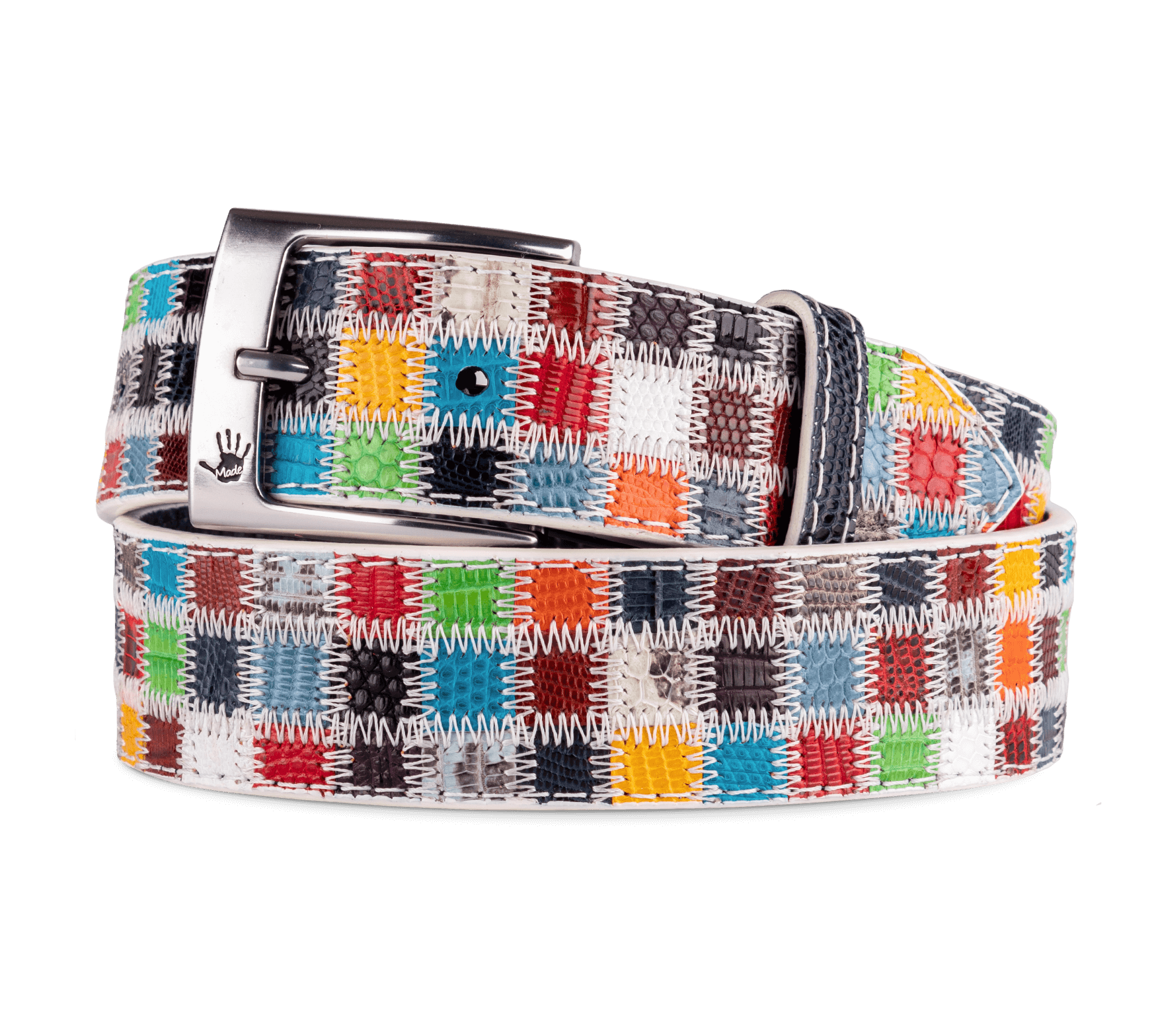 Gibbons Handmade Men s Belts Men s Lizard Stained Glass