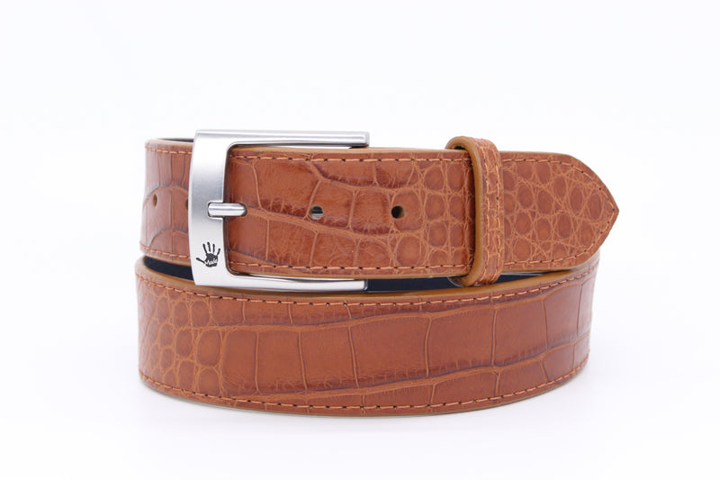 36" Cognac Matte Alligator  Belt
