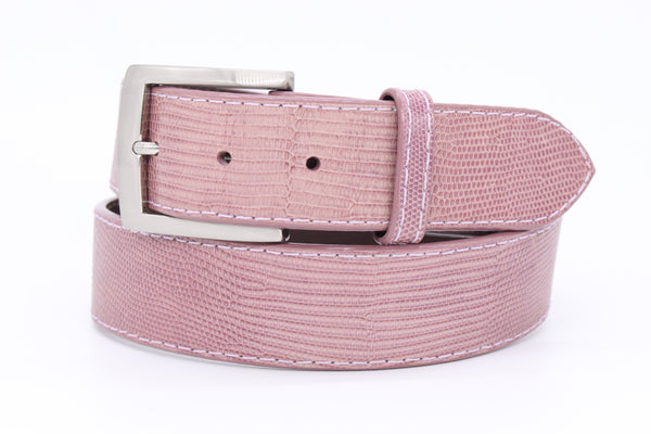 35" Plum Lizard Belt