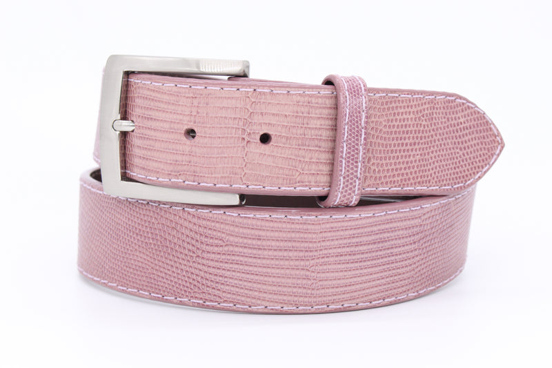 35" Plum Lizard Belt