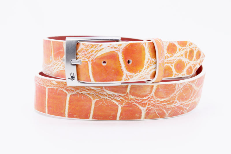 "Orange Whip" Hand-Painted Belt