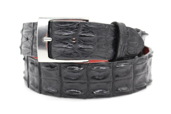 37" Black Salt Water Crocodile  Belt