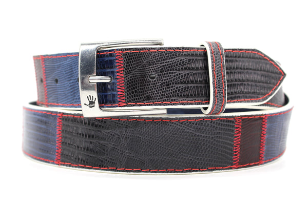 47" Patchwork Lizard Belt