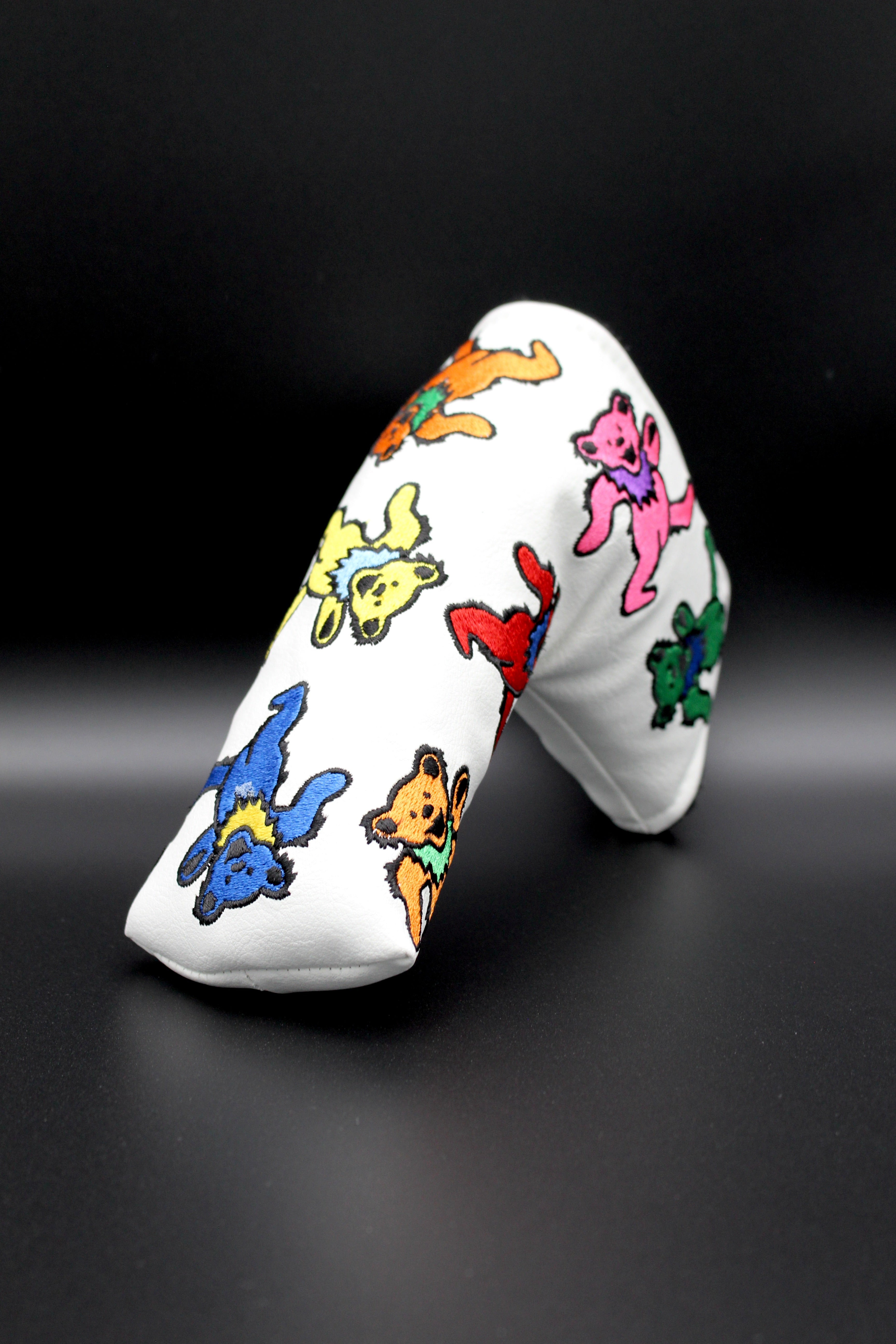 Gibbons Handmade Head Covers Bears Putter Cover White Patrick Gibbons Handmade