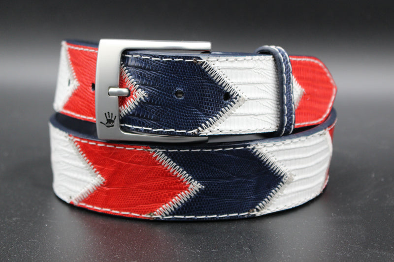 Patchwork Lizard Belt - Merica