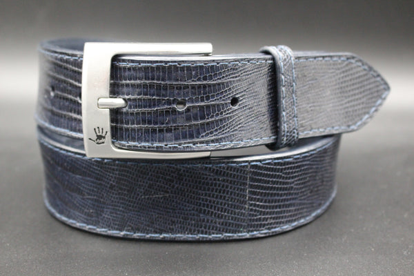 35.5" Navy Lizard Belt