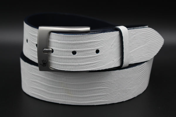 37.5" White Lizard Belt