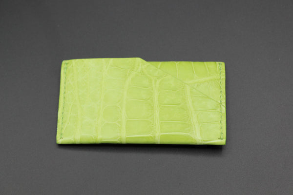Alligator 2 Pocket Slim  Card Holder - Apple