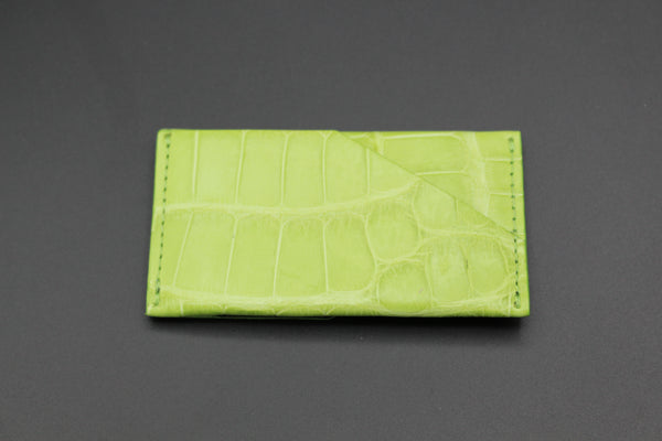 Alligator 2 Pocket Slim  Card Holder - Apple
