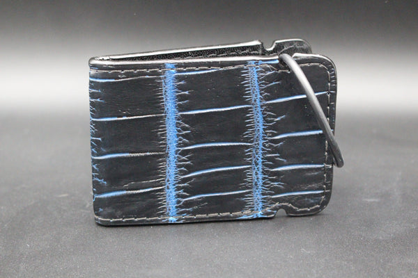 Nile Crocodile Cash Cover - Blue Tux