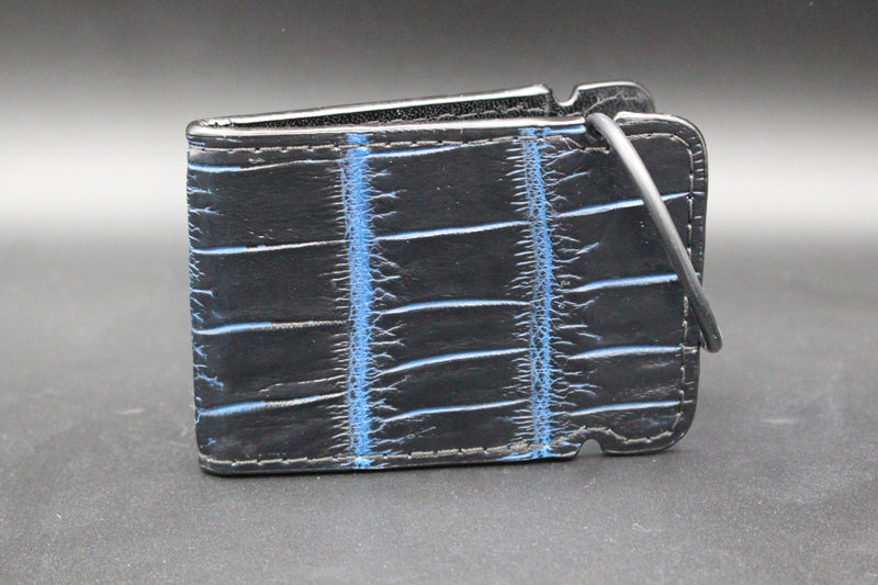 Nile Crocodile Cash Cover - Blue Tux