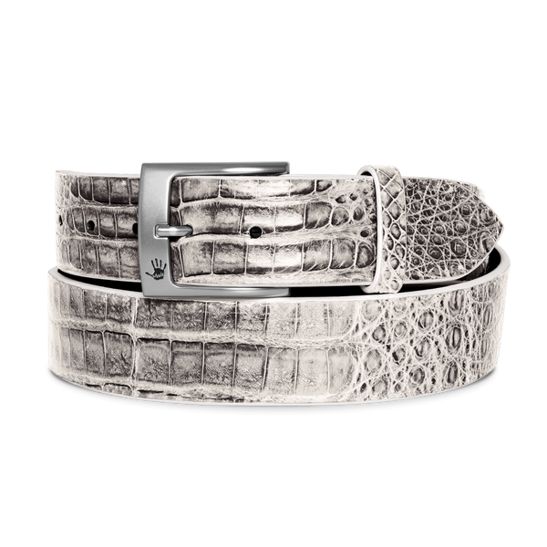 Men's Colombian Croc Belt - Newspaper