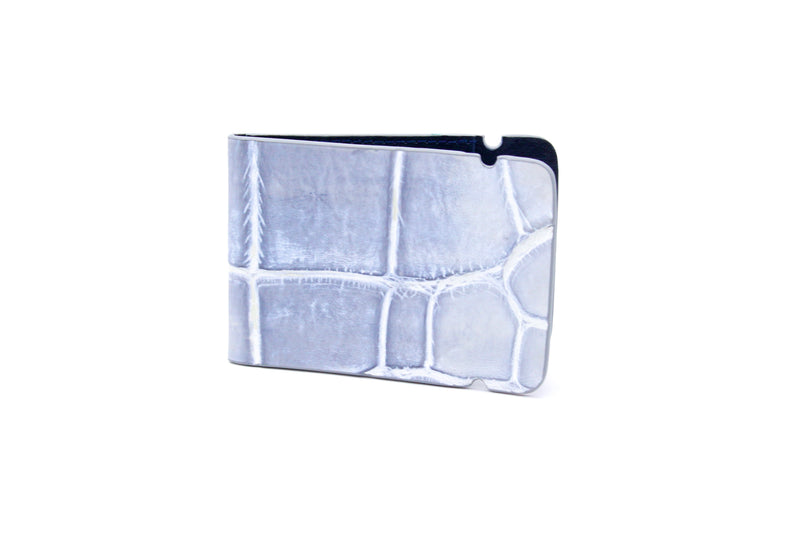 Grey Hand Painted Alligator Cash Cover