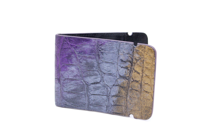 Hand Painted Alligator Cash Cover - Oil Spill
