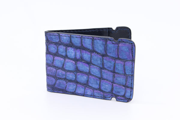 Hand Painted Alligator Cash Cover - Purple Haze