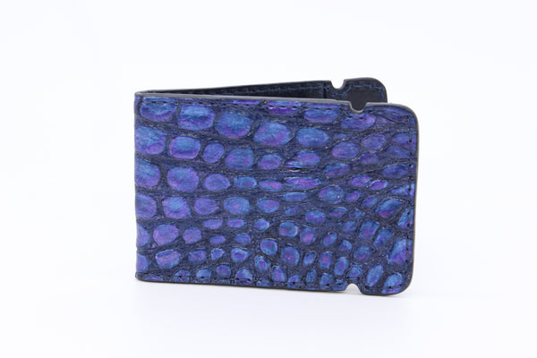 Hand Painted Alligator Cash Cover - Purple Haze