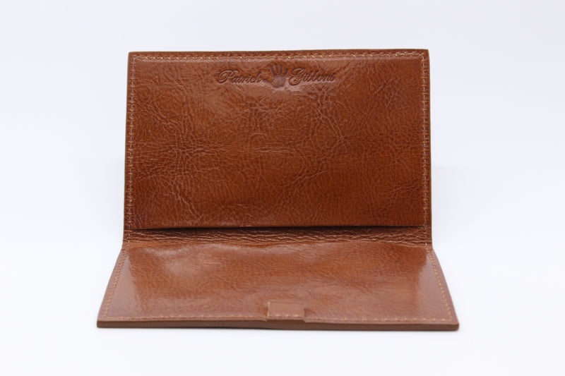 Italian Leather Scorecard Holder - Cognac