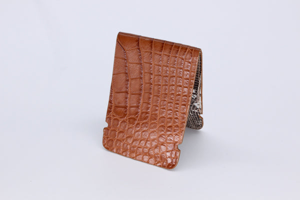 Cognac Alligator Cash Cover