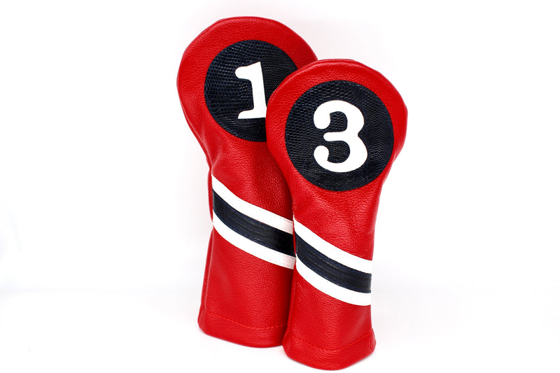 Red Lizard Head Cover Set