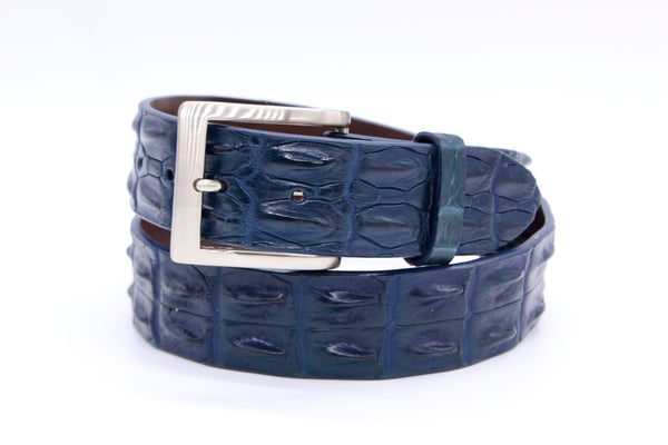 33" Navy Salt Water Crocodile  Belt