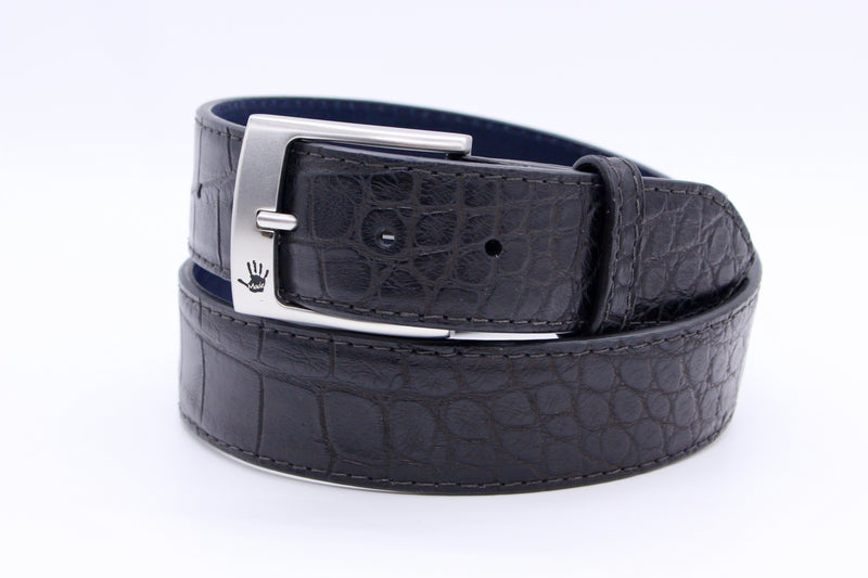 36" Black Matte Alligator  Belt