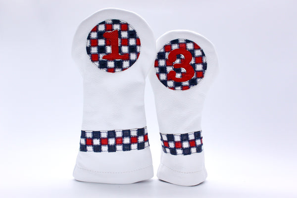 Checkered Lizard Head Cover Set - USA