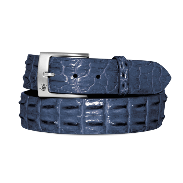 Salt Water Crocodile Belt - Navy