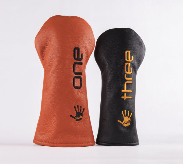 "I Can Spell" Orange and Black Driver and 3 Wood Cover Set