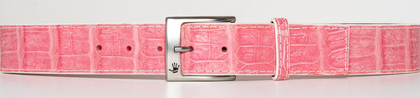 pink crocodile belt