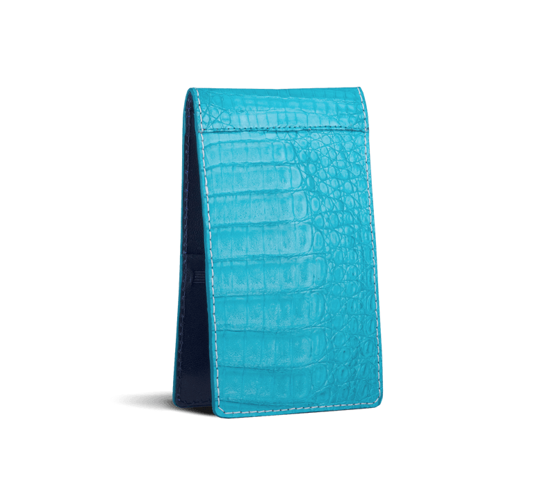 Sky Blue Crocodile Yardage Book Cover