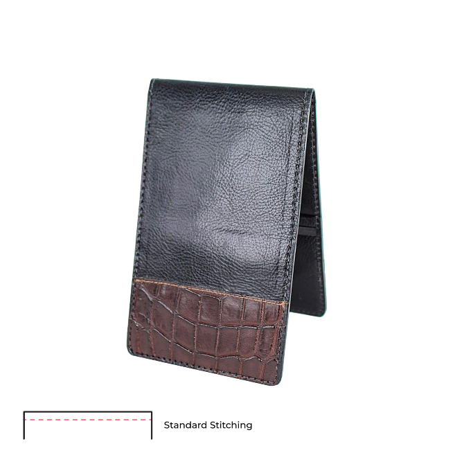 Custom Leather With Alligator Tips Yardage Book Cover - Customer's Product with price 159.00