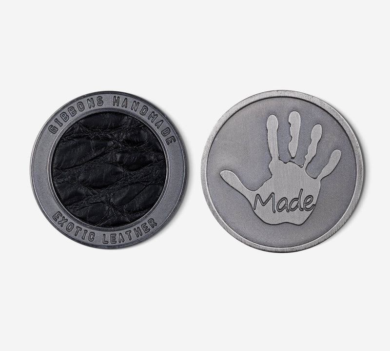 "Raw" Exotic Leather Ball Marker