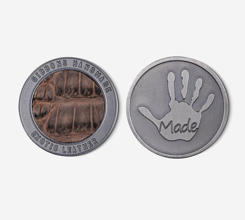 "Raw" Exotic Leather Ball Marker
