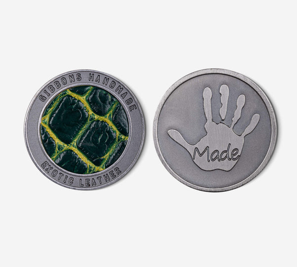 "Raw" Exotic Leather Ball Marker