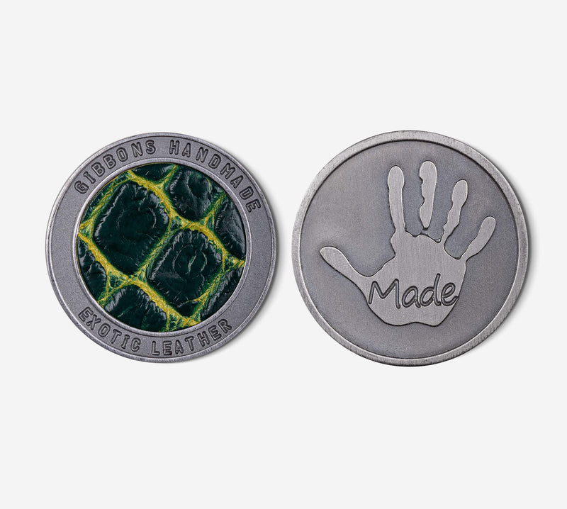 "Raw" Exotic Leather Ball Marker