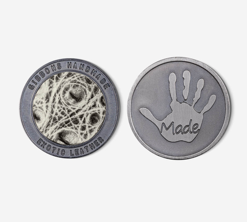 "Raw" Exotic Leather Ball Marker