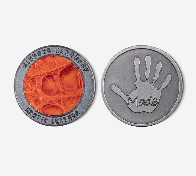"Raw" Exotic Leather Ball Marker