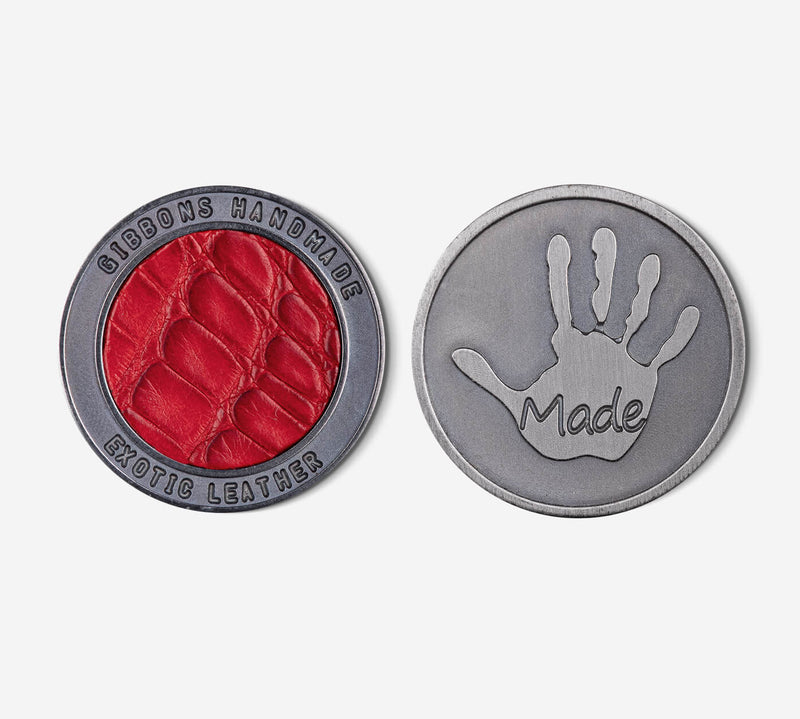 "Raw" Exotic Leather Ball Marker