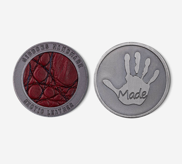 "Raw" Exotic Leather Ball Marker